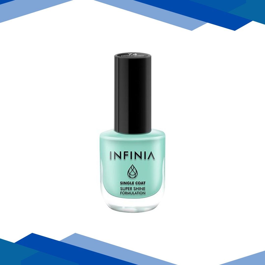 Infinia Blue Single Coat Nail Polish Emerald Delight 074 12 ml