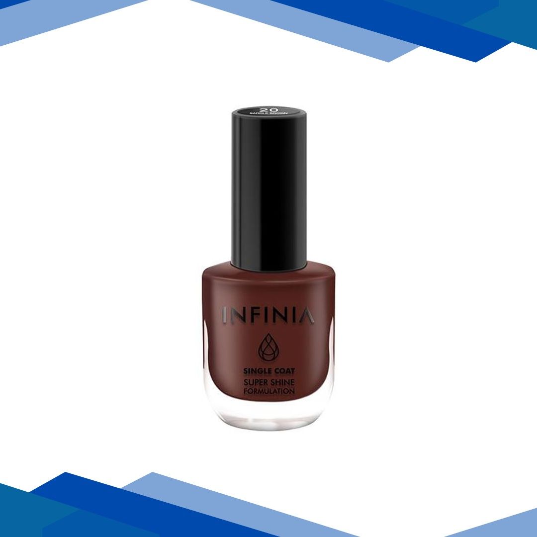 Infinia Brown Single Coat Nail Polish Saddle Brown 020 12 ml