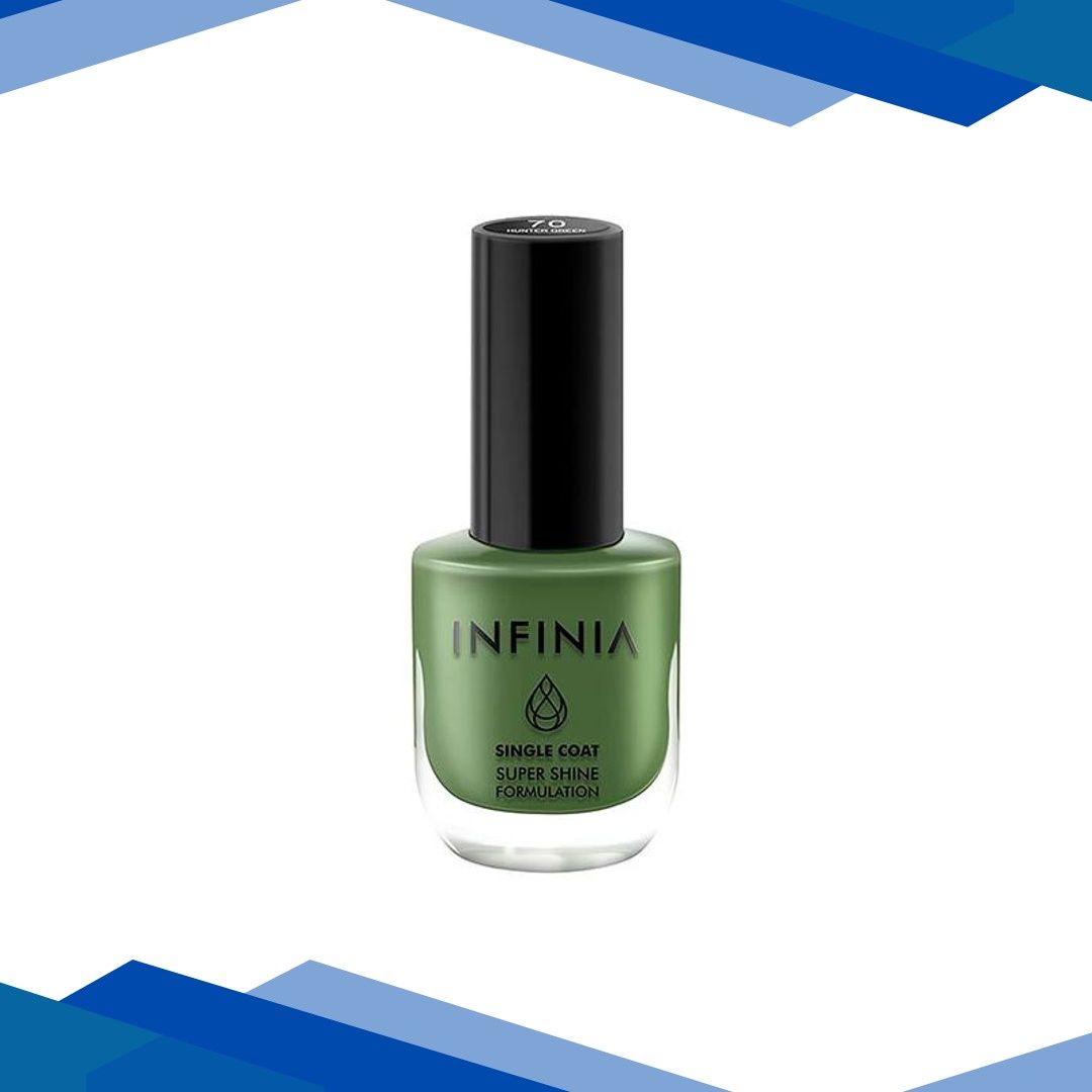 Infinia Green Single Coat Nail Polish Hunter Green 070 12 ml