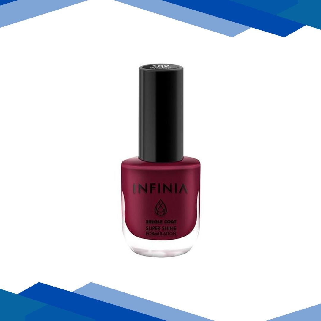 Infinia Wine Single Coat Nail Polish Spark Maroon 102 12 ml