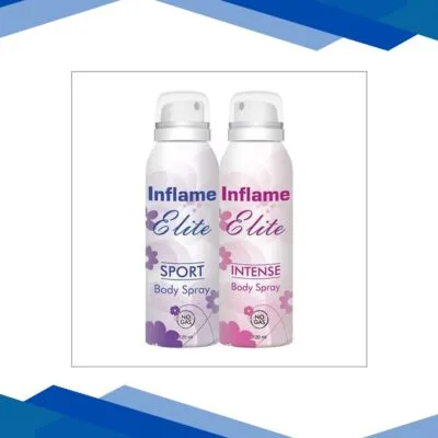 Inflame Elite No Gas Body Spray – Sport + Intense (Pack of 2 X 200 ml)