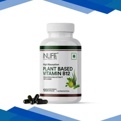INLIFE High Absorption Plant Based Vitamin B12 Veg Capsules 120’s