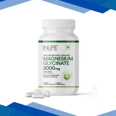 INLIFE Magnesium Glycinate with Zinc 2000 mg Tablets 120’s