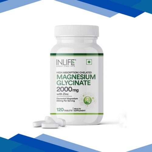INLIFE Magnesium Glycinate with Zinc 2000 mg Tablets 120’s