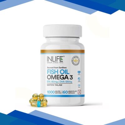 INLIFE Omega 3 Fish Oil 1000 mg Capsules 60’s