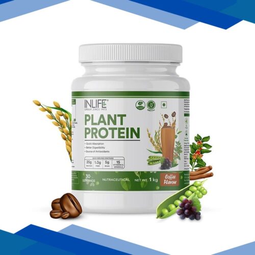 INLIFE Plant Protein Powder – Coffee Flavour 1 kg