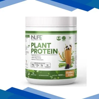 Inlife Plant Protein Powder – Cookies & Cream 500 gm