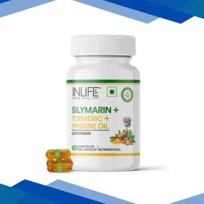 INLIFE Silymarin + Turmeric + Piperine Vegetarian Capsules 60’s
