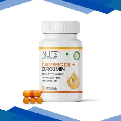INLIFE Turmeric Oil Curcumin Veg Capsules 60’s