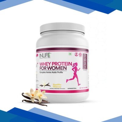 INLIFE Whey Protein Powder for Women – Vanilla Flavour 500g