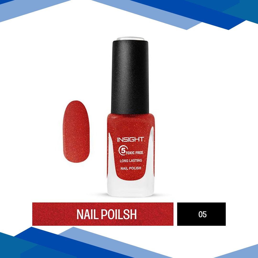 Insight Cosmetics 5 Toxic Free long lasting Nail Polish – Crystal shade 5 9 ml