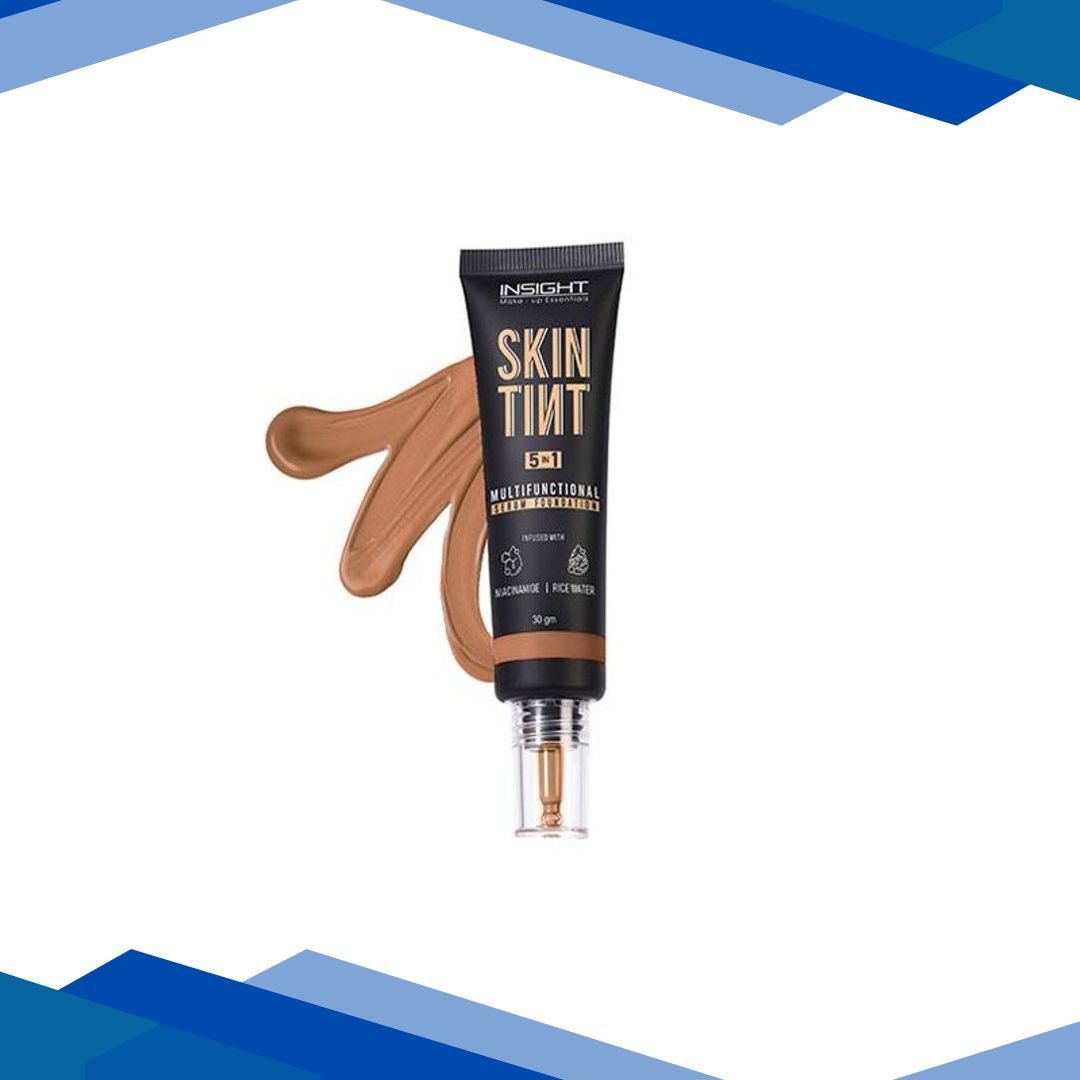 Insight Cosmetics Skin Tint 5In1 Multifunctional Serum Foundation – Filter Coffee 30 gm