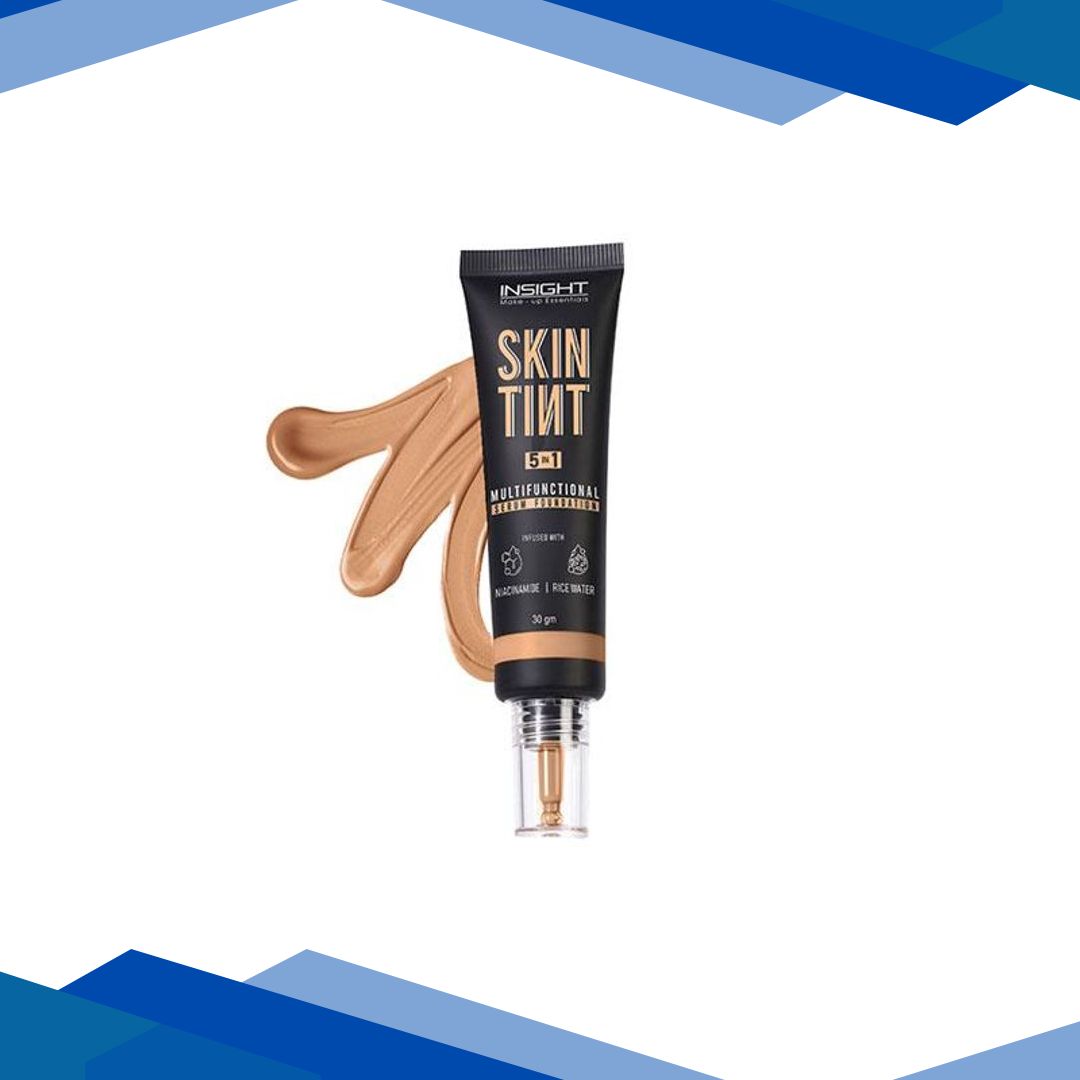 Insight Cosmetics Skin Tint 5In1 Multifunctional Serum Foundation – Hazelnut Shot 30 gm