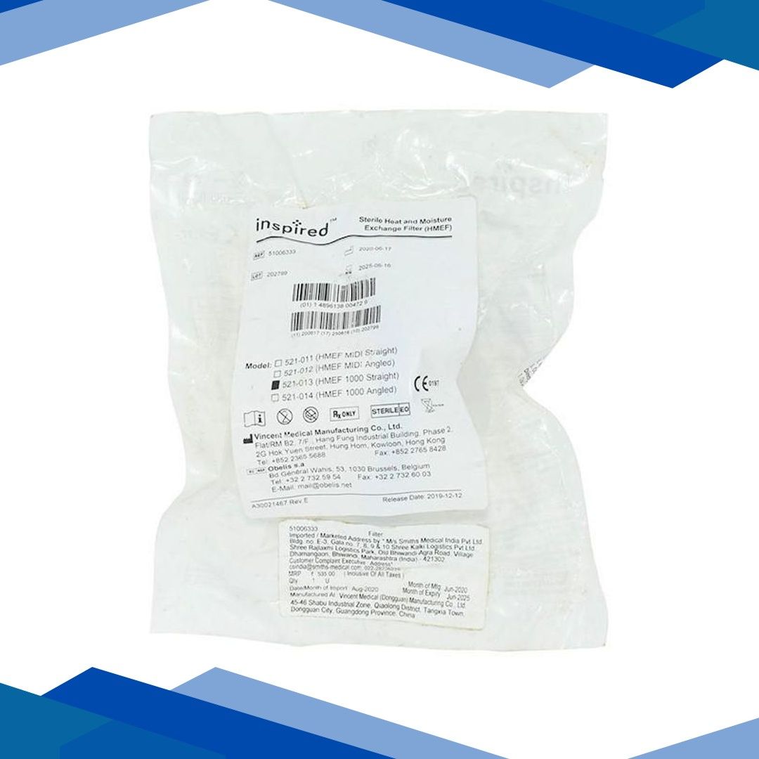 Inspired Sterile Heat and Moisture Exchange Filter (521-013) (Straight) 1’s