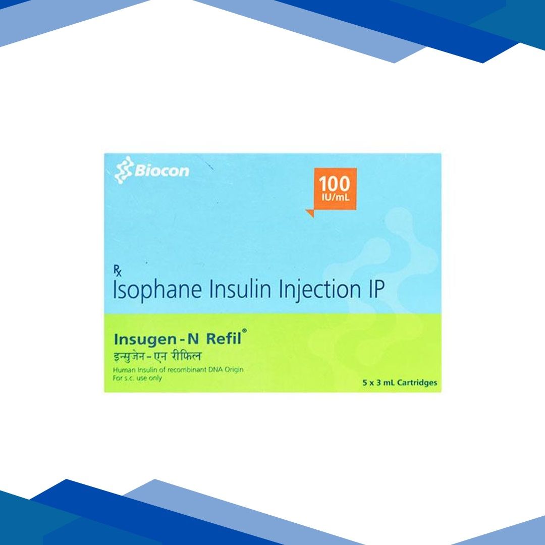 Insugen N Refil 100IU Cartridge 5X3ml