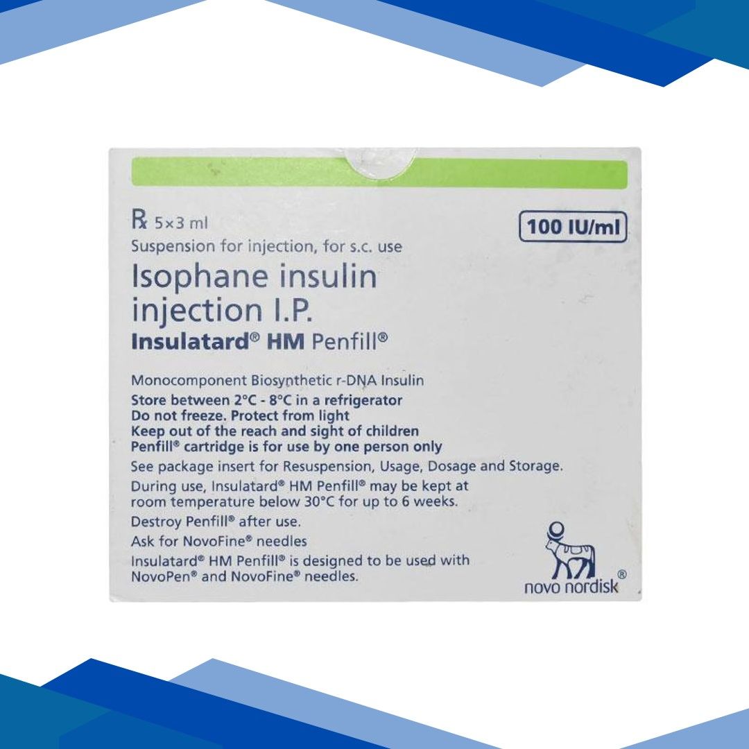 Insulatard HM Penfill Cartridge 5X3ml
