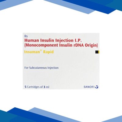 INSUMAN RAPID 100iu Cartridge 5X3ml