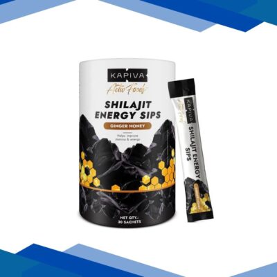 Kapiva Activ Foods Shilajit Energy Sips – Ginger Honey 30’s