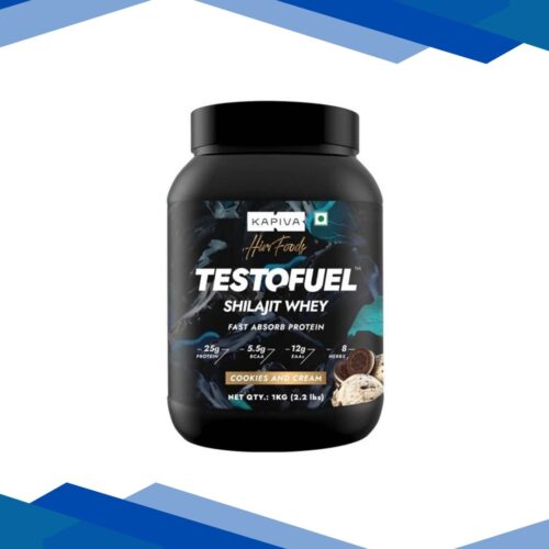 Kapiva Him Foods Testofuel Shilajit Whey Powder – Cookies and Cream 1 kg