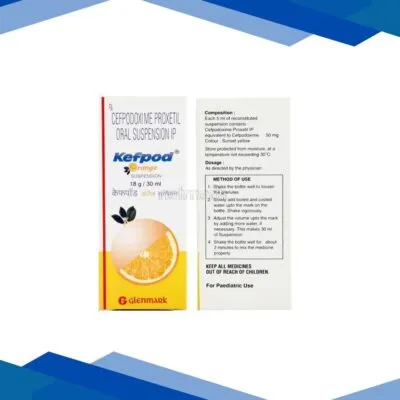 Kefpod Orange Flavour 50mg Suspension 30ml