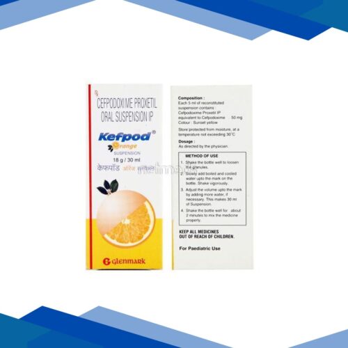 Kefpod Orange Flavour 50mg Suspension 30ml