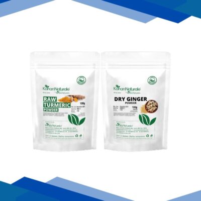 Kerala Naturals Dry Ginger Powder 100 gm + Raw Turmeric Powder 100 gm