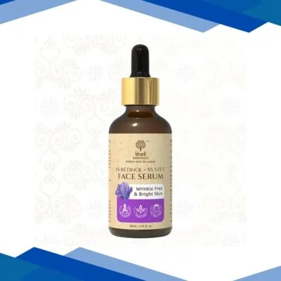 Khadi Essentials 1% Retinol + 5% Vit C Face Serum with Bakuchi For Wrinkle Free & Bright Skin 30 ml