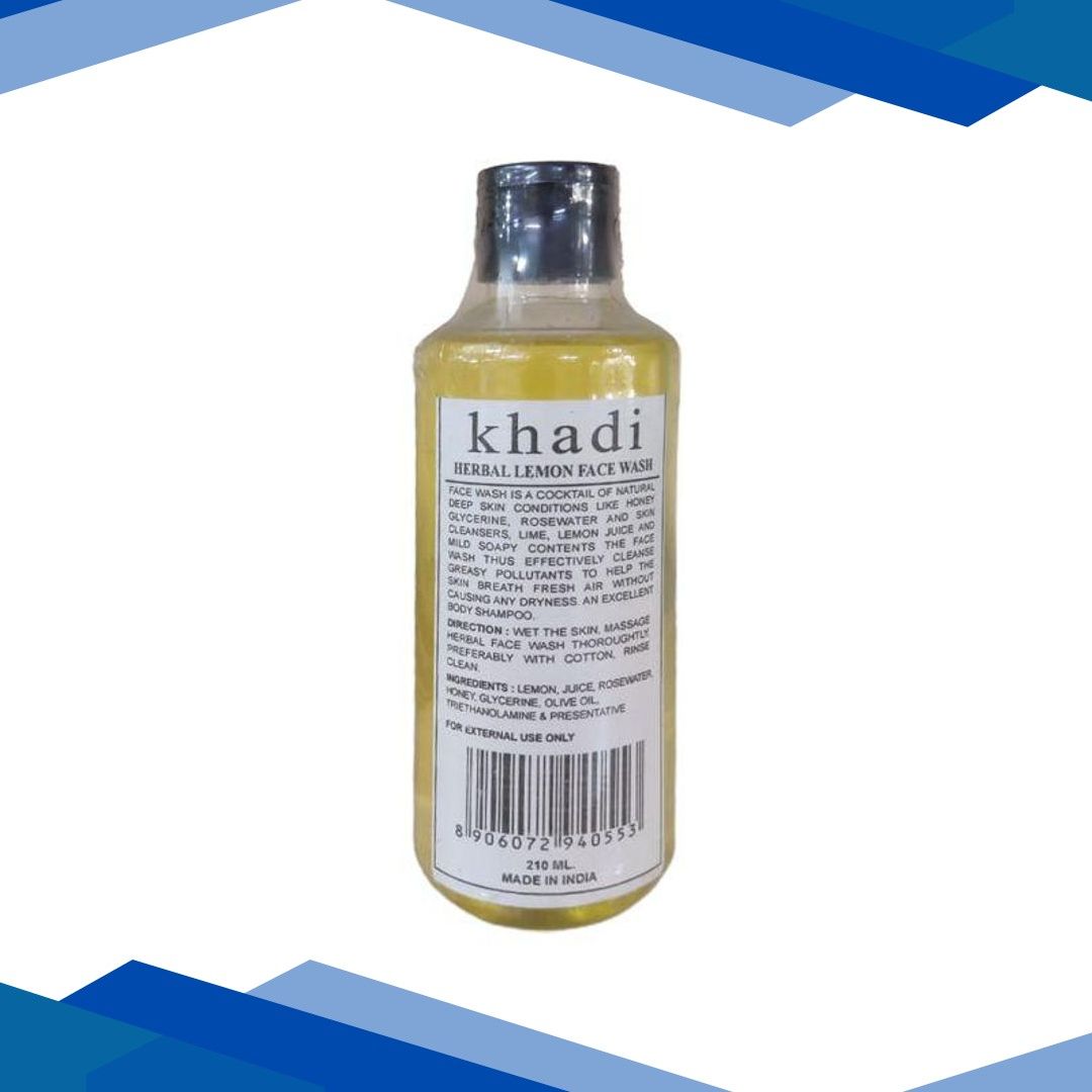 Khadi Herbal Face Wash – Lemon 210 ml
