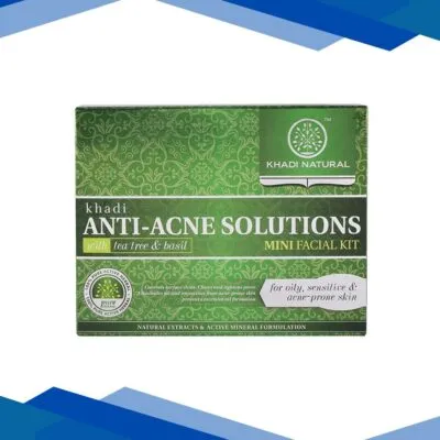 Khadi Natural Anti-Acne Solutions Mini Facial Kit – Tea Tree & Basil