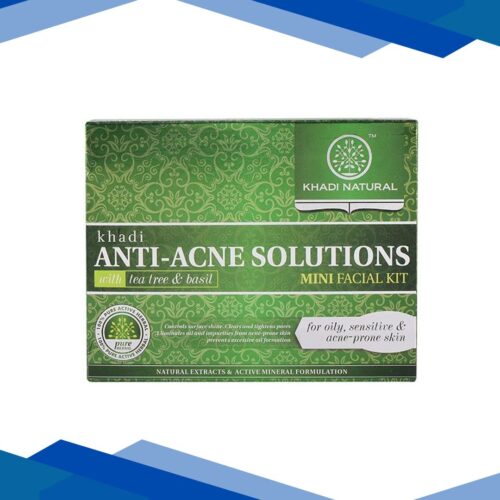 Khadi Natural Anti-Acne Solutions Mini Facial Kit – Tea Tree & Basil
