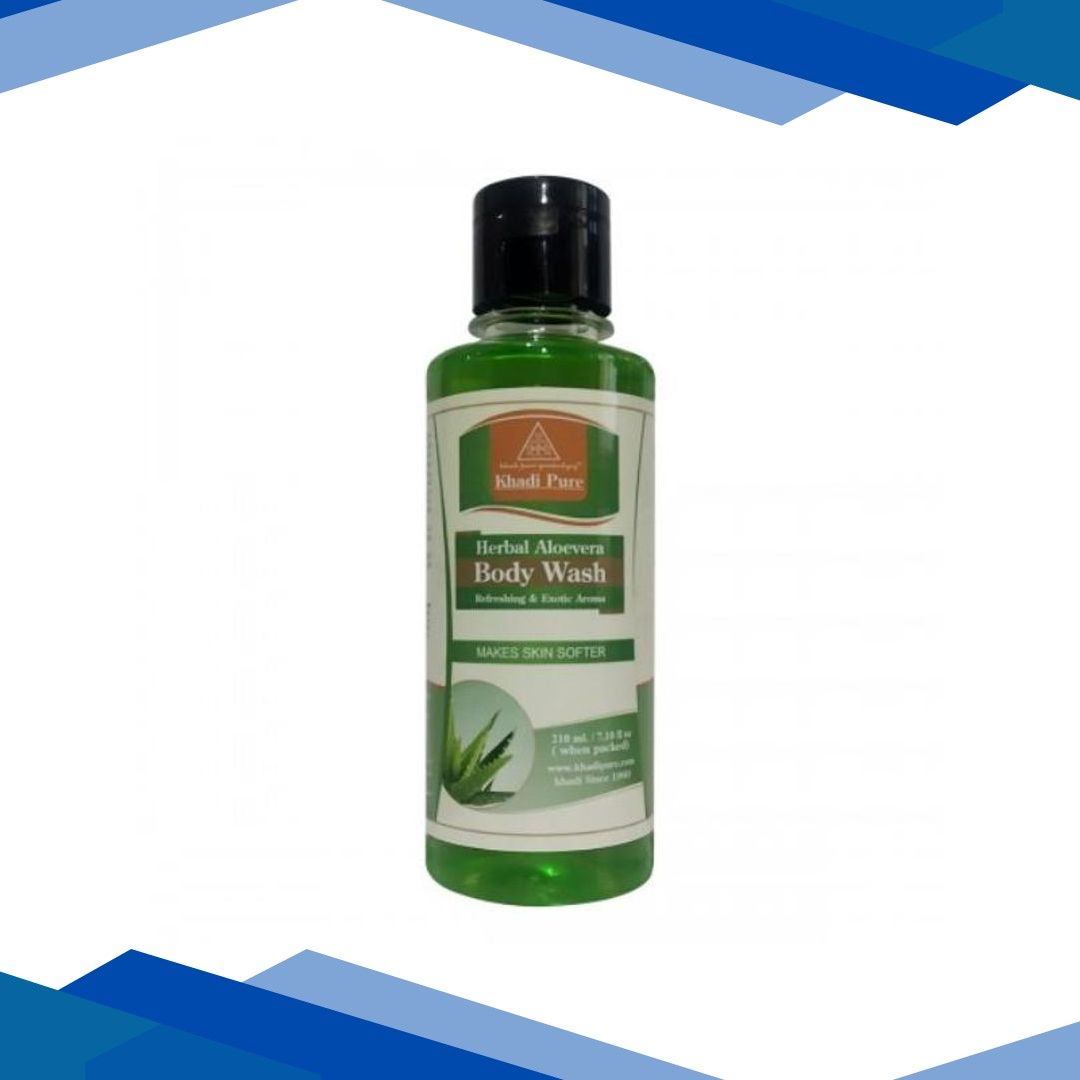 Khadi Pure Herbal Body Wash – Aloevera 210 ml