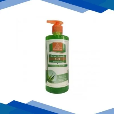 Khadi Pure Herbal Face Gel with Liquorice – Aloevera & Cucumber Extracts (Green) 500 ml