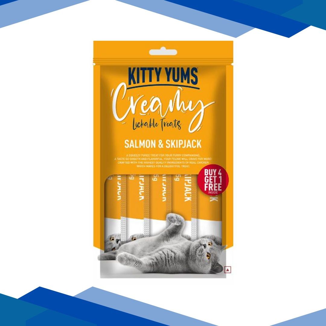 Kitty Yums Creamy Salmon & Skipjack (Buy 4 Get 1 Free) 1’s