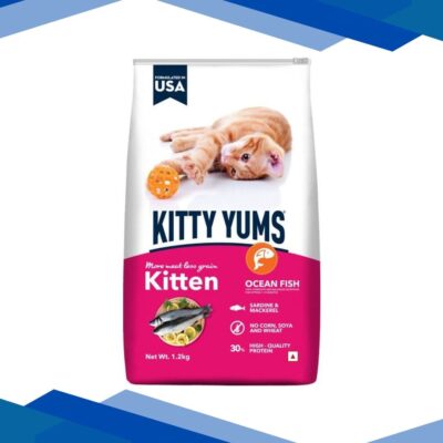 Kitty Yums Kitten(1-12 Months) Dry Cat Food, Ocean Fish 1200 gm