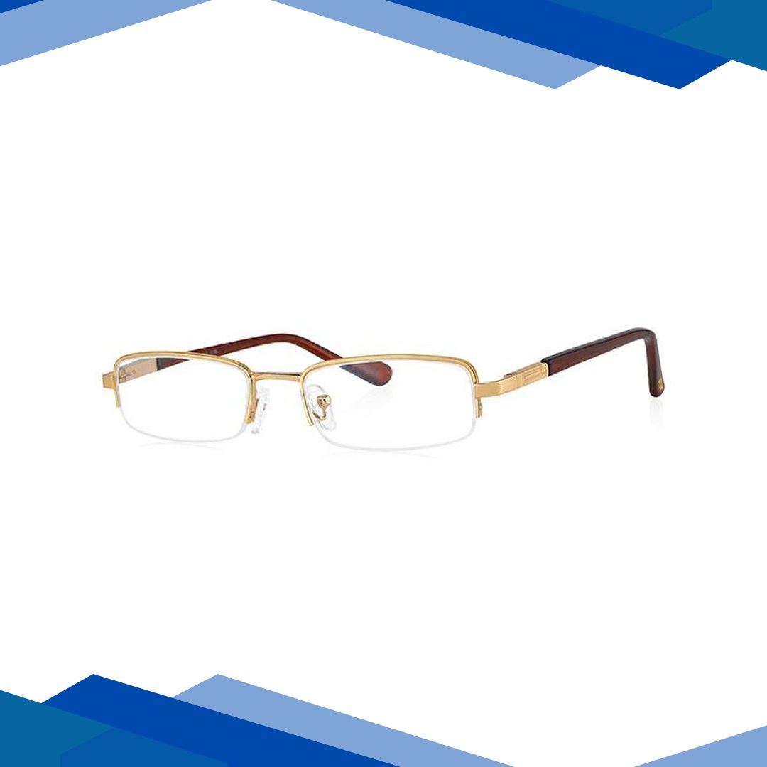 Klar Eye Half Rim Rectangle K-1011 Reading Glass – Gold (Optical Power +1)