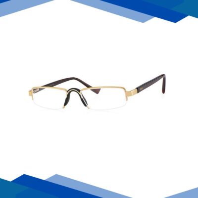Klar Eye Half Rim Rectangle K-1012 Reading Glass – Gold (Optical Power +2)