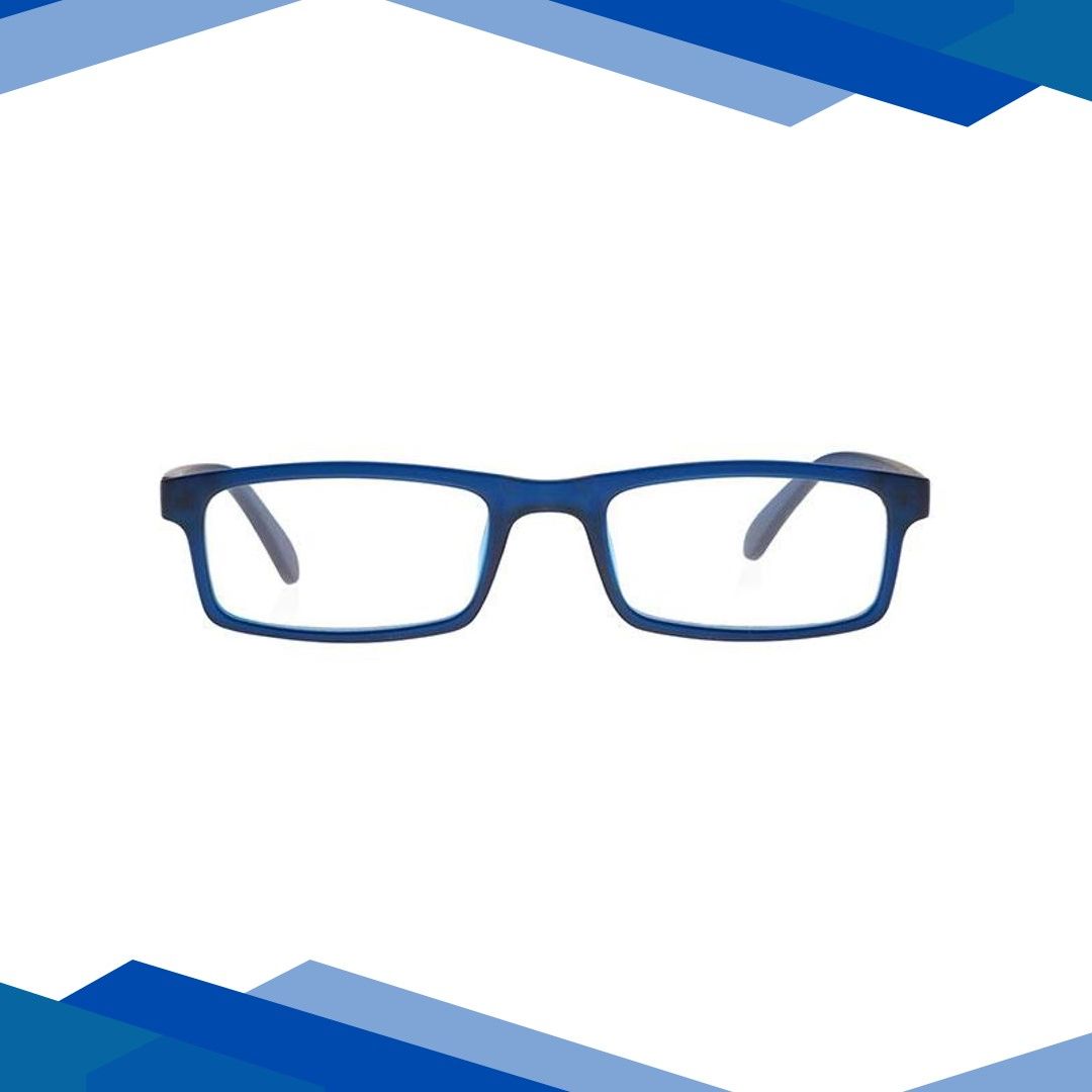 Klar Eye Rectangle Full Rim K-3021 Reading Glass – Blue (Optical Power +1.5)