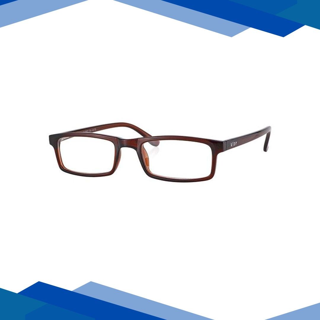 Klar Eye Rectangle Full Rim K-3021 Reading Glass – Brown, 3.5 Power