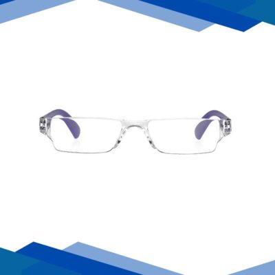 Klar Eye Rectangle Rimless K-511 Reading Glass – Purple, 1.5 Power