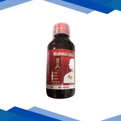 KUFMA RED SUGAR FREE LITCHI FLAVOURED COUGH Syrup 100ml