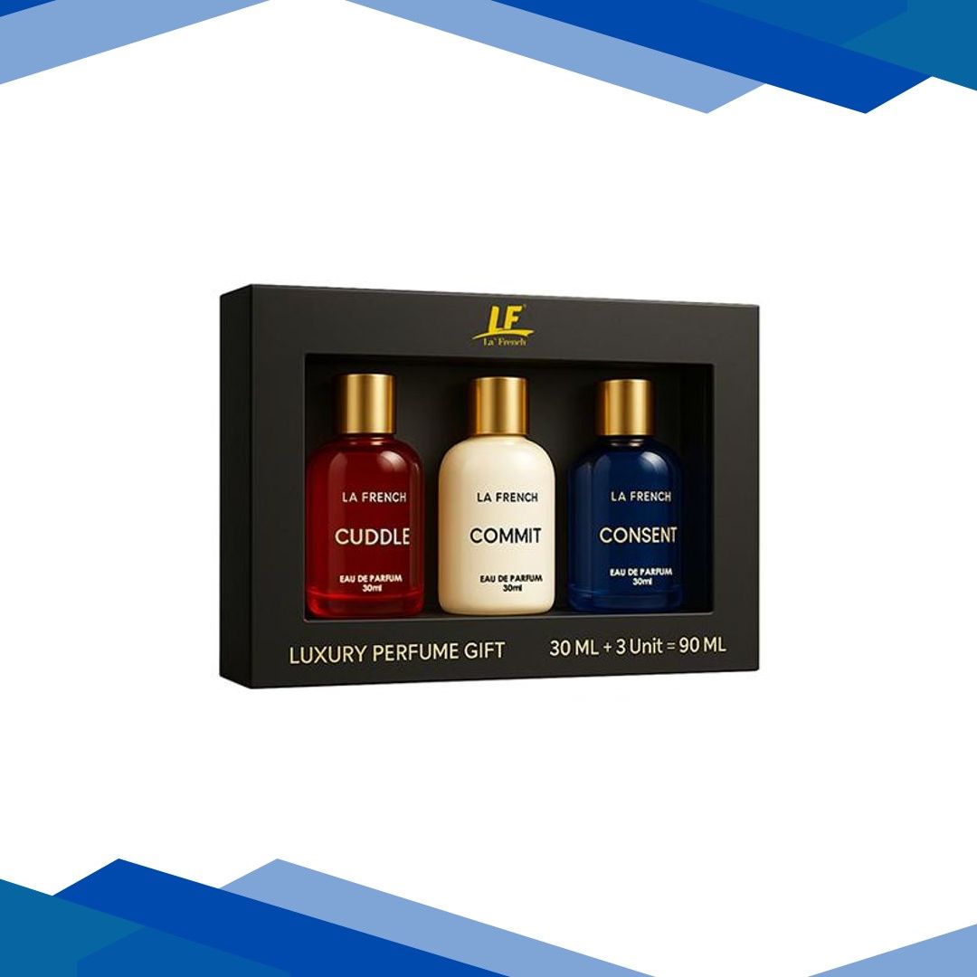 La French Hang Out, Look Out and Date Out Perfume Gift Set for Unisex 90 ml
