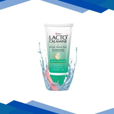 Lacto Calamine Aloe Vera Gel with 99% Pure Natural Aloe Vera, Vitamin E and Glycerin 150gm 1’s