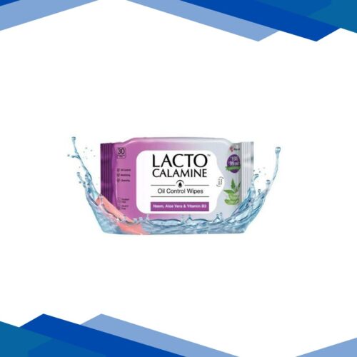 Lacto Calamine Oil Control Face Wipes with Neem, Vitamin B3 and Aloe Vera, No Parabens, Alcohol Free, White, 60 Count 1’s