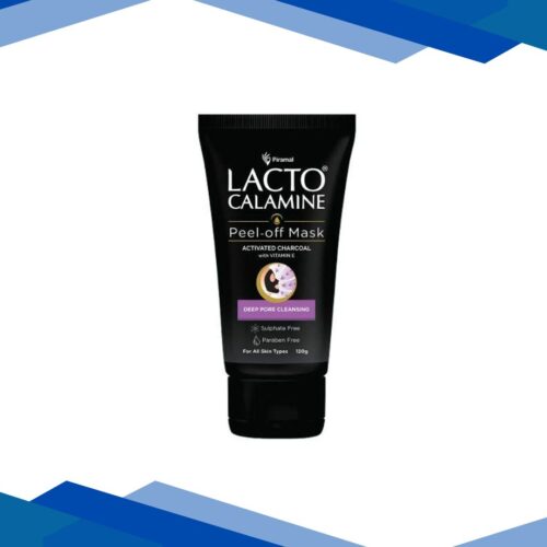 Lacto Calamine Peel Off Mask with Activated Charcoal and Vitamin E deep pore cleansing – No Parabens No Sulphates 120gm 1’s