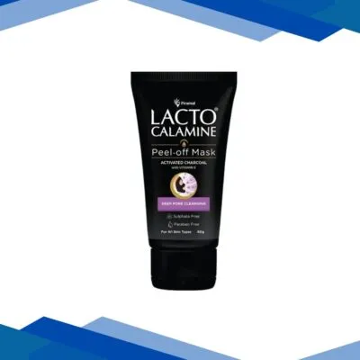 Lacto Calamine Peel Off Mask with Activated Charcoal and Vitamin E deep pore cleansing – No Parabens No Sulphates 60gm 1’s