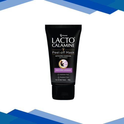 Lacto Calamine Peel Off Mask with Activated Charcoal and Vitamin E deep pore cleansing – No Parabens No Sulphates 60gm 1’s