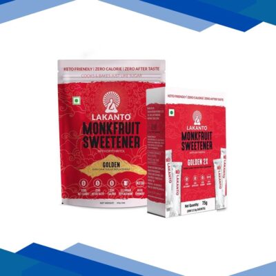 Lakanto Monkfruit Sweetener (Combo Pack Of Golden 2X (30’s X 2.5 g) + Golden 454 g) 1’s