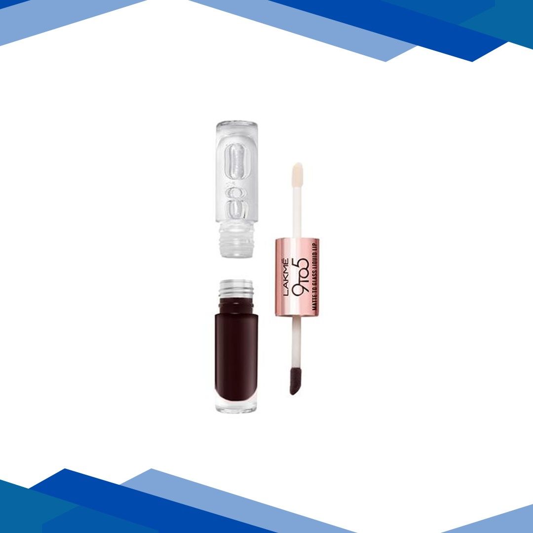 Lakme 9 to 5 Matte to Glass Liquid Lip – Mulberry Wine 7.6 ml
