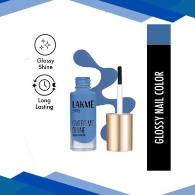 Lakme 9 To 5 Primer + Gloss Nail Color Indigo Ink 6 Ml