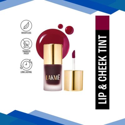 Lakme 9to5 Double Duty Lip & Cheek Water Stain Ruby Glow 9 ml